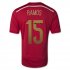 2014 Spain #15 RAMOS Home Red Jersey Shirt