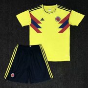 Kids Colombia Home 2018 World Cup Soccer Kit (Shirt+Shorts)
