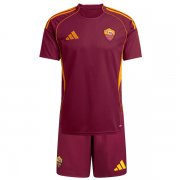 Kids AS Roma Home Kit 2025/26 (Shirt+Shorts)