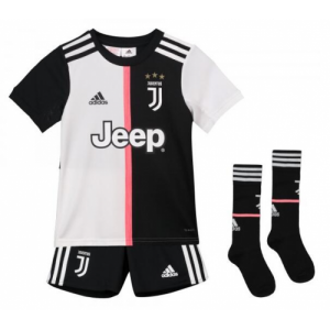 Kids Juventus 2019-20 Home Soccer Kit(Jersey+Shorts)