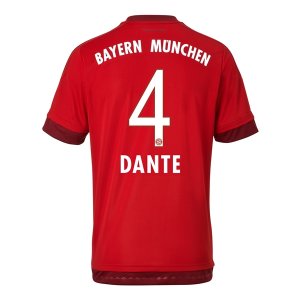 Bayern Munich 2015-16 Home DANTE #4 Soccer Jersey
