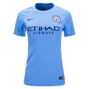 Women\'s Manchester City Home 2017/18 Soccer Jersey Shirt