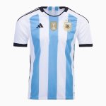 Argentina 3 Star World Cup 2022 Home White Soccer Jersey Football Shirt