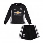 Kids Manchester United Away 2017/18 LS Soccer Suits (Shirt+Shorts)