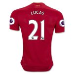 Liverpool Home 2016-17 LUCAS 21 Soccer Jersey Shirt