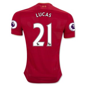 Liverpool Home 2016-17 LUCAS 21 Soccer Jersey Shirt