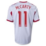 13-14 Red Bulls #11 MCCARTY Home White Soccer Jersey Shirt