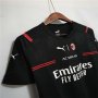 AC Milan 21-22 Away Black Soccer Jersey Football Shirt