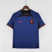 World Cup 2022 Netherlands Soccer Shirt Away Blue Football Shirt