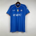 Napoli 23/24 Football Shirt Home Blue Soccer Shirt