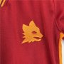 Kids AS Roma 23/24 Home Brown Soccer Football Kit(Shirt+Shorts)