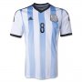 2014 Argentina #8 ZANETTI Home Soccer Jersey Shirt