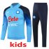 Kids Napoli 23-24 Blue Zipper Tracksuit Jacket