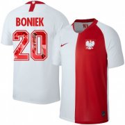 Euro 2020 Poland Home Centenary Boniek #20 Soccer Jersey Shirt