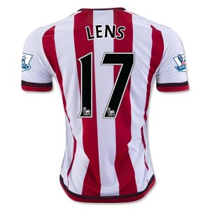 Sunderland Home 2015-16 LENS #17 Soccer Jersey