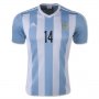 Argentina 2015-16 MASCHERANO #14 Home Soccer Jersey