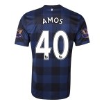 13-14 Manchester United #40 AMOS Away Black Jersey Shirt