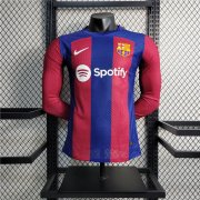 Barcelona FC 23/24 Soccer Jersey Home Long Sleeve Football Shirt