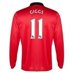 13-14 Manchester United #11 Giggs Home Long Sleeve Jersey Shirt