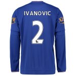 Chelsea LS Home 2015-16 IVANOVIC #2 Soccer Jersey