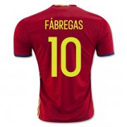 Spain Home 2016 FABREGAS #10 Soccer Jersey