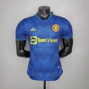 Manchester United 21-22 Away Blue Soccer Jersey Football Shirt (Player Version)