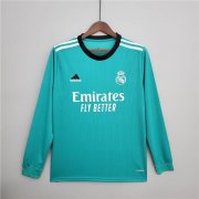 Real Madrid 21-22 Third Green Soccer Jersey Football Shirt (Long Sleeve)