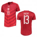 Czech Republic Home 2016 Suchy 13 Soccer Jersey Shirt