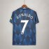 Manchester United 21-22 Kit Third Blue Ronaldo #7 Soccer Jersey Football Shirt