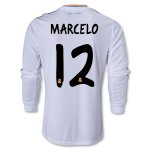 13-14 Real Madrid #12 MARCELO Home Long Sleeve Jersey Shirt