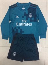 Kids Real Madrid Third 2017/18 LS Soccer Suits (Shirt+Shorts)
