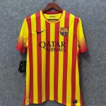 Barcelona FC Retro Soccer Jersey 13-14 Yellow Football Shirt