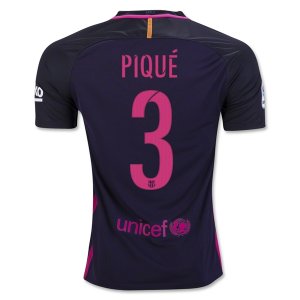 Barcelona Away 2016/17 PIQUE 3 Soccer Jersey Shirt