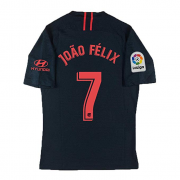 Atletico Madrid Away 2019-20 Felix #7 Black Soccer Jersey Shirt