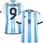 Argentina World Cup 2022 Home J.ALVAREZ Soccer Jersey Football Shirt
