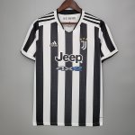 Juventus 21-22 Home White&Black Soccer Jersey Football Shirt