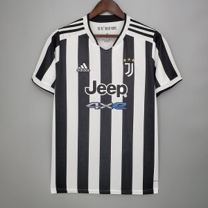 Juventus 21-22 Home White&Black Soccer Jersey Football Shirt