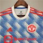 Manchester United 21-22 Kit Away Light Blue Soccer Jersey Football Shirt