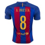 Barcelona Home 2016-17 A. INIESTA 8 Soccer Jersey Shirt