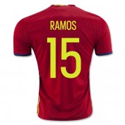 Spain Home 2016 RAMOS #15 Soccer Jersey