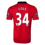 13-14 Manchester United #34 COLE Home Jersey Shirt