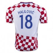 Croatia Home 2016 Halilovic 18 Soccer Jersey Shirt