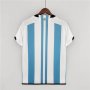 Argentina 3 Star World Cup 2022 Home White Soccer Jersey Football Shirt