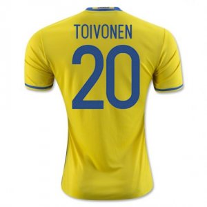 Sweden Home 2016 20 Toivonen Soccer Jersey Shirt