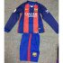 Kids Barcelona LS Home 2016-17 Soccer Kits(Shirt+Shorts)