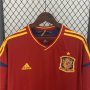 Spain 2012 Home Red Soccer Jersey Retro Football Shirt