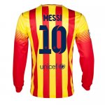 13-14 Barcelona #10 Messi Away Long Sleeve Soccer Jersey Shirt