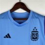 Argentina 2022 Soccer Jersey Football Blue Training Vest