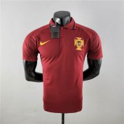 Portugal 2022 World Cup Red Soccer Jersey Polo Shirt