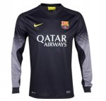 13-14 Barcelona Black Goalkeeper Long Sleeve Jersey Shirt